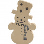 Papieren figuur met ingebouwd licht, sneeuwpop, H: 27 cm, B: 17.5 cm, 1 stuk, diepte 4 cm