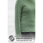 Green Forest by DROPS Design - Breipatroon trui met raglan en kantpatroon - maat S - XXXL