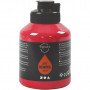 Art Acrylverf, primair rood, halfglanzend, halftransparant, 500 ml/ 1 flacon.