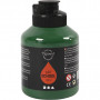 Acryl Verf, donkergroen, semi-glanzend, semi-transparant, 500 ml/ 1 fles