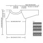 Freja by DROPS Design - Breipatroon trui met strepen en kantpatroon aan de rand - maat S - XXXL