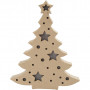 Kartonnen figuur met ingebouwd licht, kerstboom, H: 27 cm, diepte 4 cm, B: 21,5 cm, 1 st.