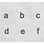 Embossing stempels, formaat 3 mm, Kleine letters, 27st.