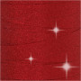Cadeaulint, rood, B: 10 mm, glitter, 100 m/ 1 rol