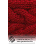 Little Red Riding Slippers by DROPS Design - Breipatroon sloffen met kabels - maat 35/37 - 40/42