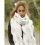 Silver Falls by DROPS Design - Breipatroon sjaal met kabelpatroon 160x30cm