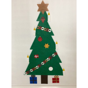 Strijkkralenpatroon Kerstboom met versiering 58-72-87cm van Rito Krea