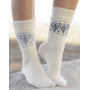 Nordic Summer Socks by DROPS Design - Breipatroon sokken met patroonrand - maat 35/37 - 41/43