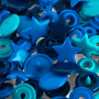 Prym Love Color Snaps Plastic Ster 12,4mm Ass. Blauwe tinten - 30 stuks