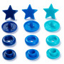 Prym Love Color Snaps Plastic Ster 12,4mm Ass. Blauwe tinten - 30 stuks