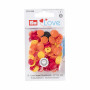 Prym Love Color Snaps Plastic Bloem 13,6mm Ass. Rood/Oranje/Geel - 30 stuks