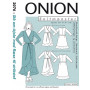 ONION Pattern 2076 Wrap Dress with Ruffle Maat. XS-XL