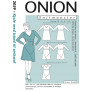 ONION patroon 2059 jurk met lint Maat. XS-XL