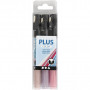 Plus Colour marker, fuchsia, dusty pink, dark lilac, L: 14,5 cm, lijn 1-2 mm, 3 stuks / 1 st.