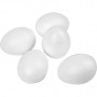 Eieren, H: 8 cm, wit, piepschuim, 50st.