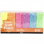 Soft Foam, neon kleuren, 6x10 gr/ 1 doos