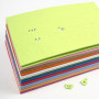 EVA Foam Cijfers & Letters, diverse kleuren, H: 20 mm, dikte 3 mm, 24 div vellen/ 1 doos