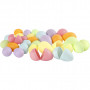 Eieren, pastelkleuren, H: 4,5+6 cm, d 3+4 cm, 720 stuk/ 1 doos