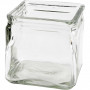 Vierkant glas, afm 10x10 cm, H: 10 cm, 12 stuk/ 1 karton