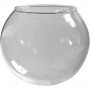 Belvormig glas zonder voet, transparant, d 8 cm, gatgrootte 5 cm, 4 stuk/ 1 doos