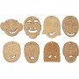 Maskers, afm 5,5-7 cm, dikte 4 mm, 24 stuk/ 1 doos