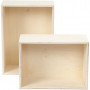 Rechthoekige boekenkast, H: 27+31 cm, B: 19,5+22,5 cm, multiplex, 2st, diepte 12,5 cm