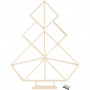 Geometrische kerstboom van hout, H: 60 cm, B: 47 cm, 1 stuk