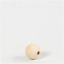 Houten kraal, diam. 15 mm, gatgrootte 3 mm, Chinees bessenhout, 500st.