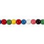 Houten kralen, diverse kleuren, d 8 mm, gatgrootte 2 mm, 200 gr/ 1 doos