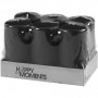 Kaarsen, zwart, H: 100 mm, d 50 mm, 6 stuk/ 1 doos