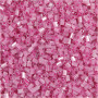 Rocailles 2-cut, roze, afm 15/0 , d 1,7 mm, gatgrootte 0,5 mm, 500 gr/ 1 zak
