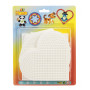 Hama Midi Beadboard 4580 Round, Heart, Square &amp; Hexagon Beadboard White - 4 stuks