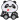 Strijkbout-op Zittende Panda 6,4x6,5cm