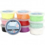 Foam Clay®, ass. kleuren, glitter, 10x35g