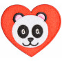 Panda in hartvorm 6,8x6,1cm