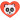 Panda in hartvorm 6,8x6,1cm