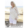 Late in August by DROPS Design - Breipatroon poncho - maat S/M - XXL/XXXL