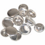 Infinity Hearts Maak je eigen Stoffen Knoop/Rond Bekleed Knopen Aluminium Zilver 20mm - 10 paren