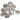 Oneindigheid Harten DIY stof Knoop / cover Buttons ronde aluminium zilver 20mm - 10 paar