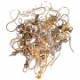 Oneindige Hartjes Frans Oorhaakjes Metaal 6 ass. Kleuren 20x22mm - 60 stuks