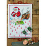 Permin borduurset Adventskalender - Kerstman in schoorsteen 38 x 50 cm