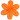 Strijkbloem Oranje 4,5x4cm