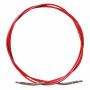 Infinity Hearts Kabel voor Verwisselbare Rondbreinaalden Rood 76cm (Totaal incl. naalden 100cm)