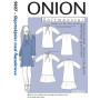 ONION PLUS Pattern Ruffle Collar Shirt Dresses