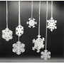 Strijkkralenpatroon Sneeuwvlokken 6x6-9x9cm van Rito Krea - 7 stk