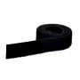 Klittenband per meter Dubbel rug-aan-rug Zwart 20mm - 50cm