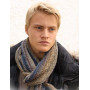 Adam by DROPS Design - Breipatroon sjaal in ribbelsteek 150x22cm
