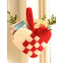 Danish Heart by DROPS Design - Breipatroon gevilt hart voor kerstkaarten 20x26cm