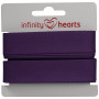 Infinity Hearts Biaisband Katoen 40/20mm 34 Donkerpaars - 5m