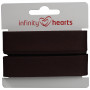 Infinity Hearts Biaisband Katoen 40/20mm 15 Donkerbruin - 5m
